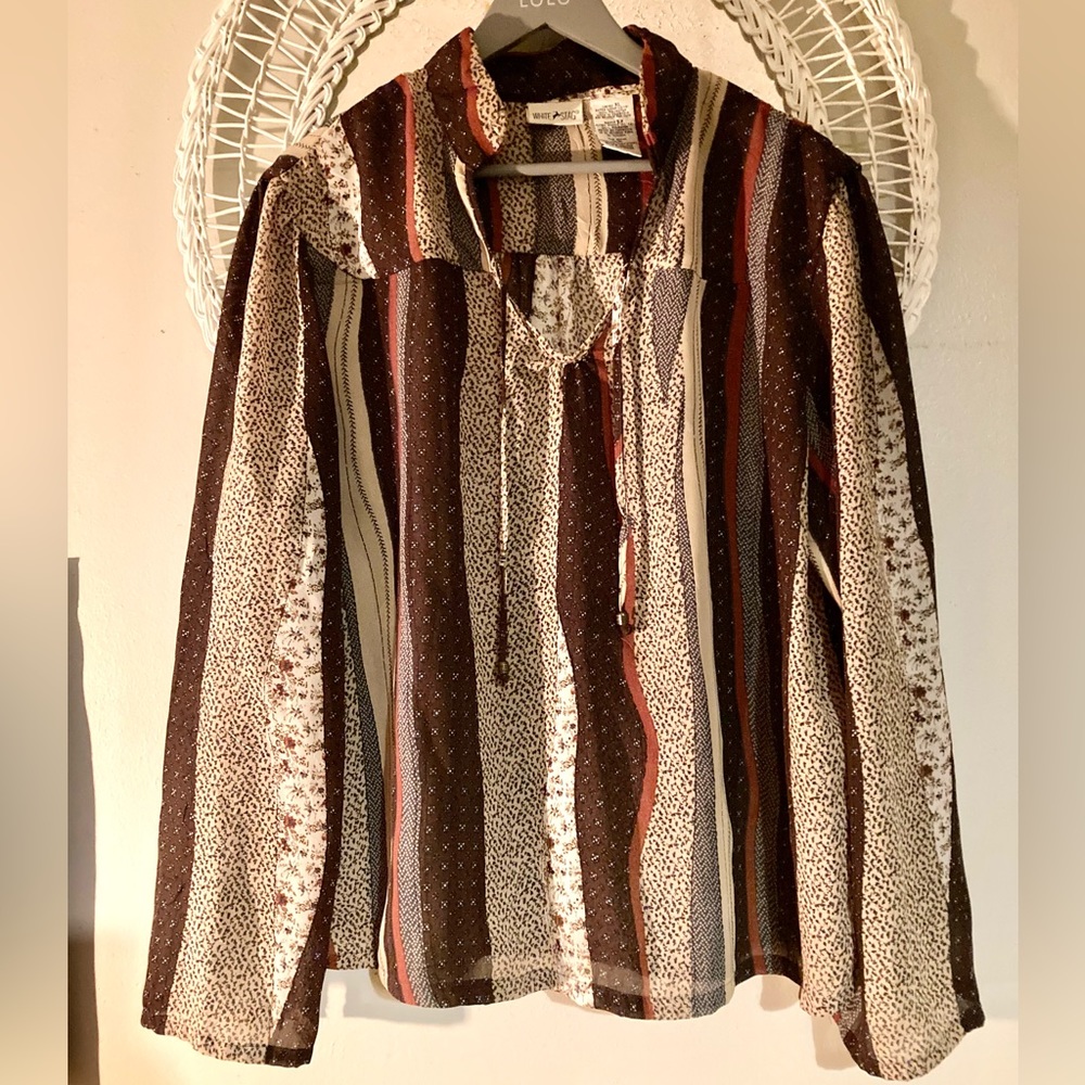 Vintage White Stag Bohemiam blouse